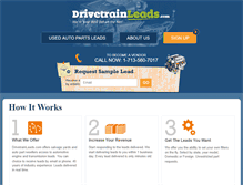 Tablet Screenshot of drivetrainleads.com